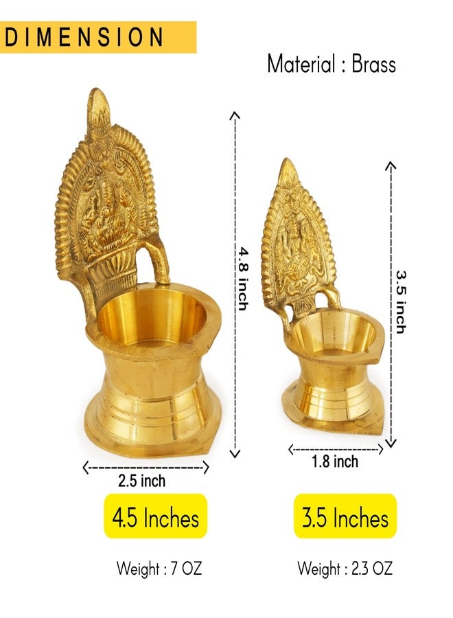 LOVENSPIRE مصباح زيت LoveNspire Kamakshi Deepam نحاس Diya Kamatchi Vilakku Samai Ashta Lakshmi Devi Maa Diwali Kamachi Diya Hindu Puja ديكور منزلي ديني مصباح بوجا هندي لتدفئة المنزل وحفلات الزفاف هدية الإرجاع - Image 4